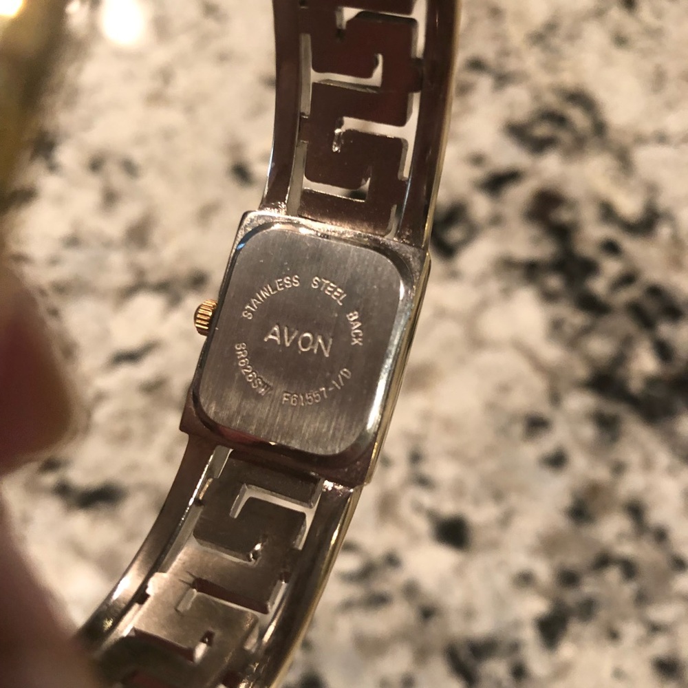 Vintage Avon Greek Key Bangle Watch - Picture 3 of 3